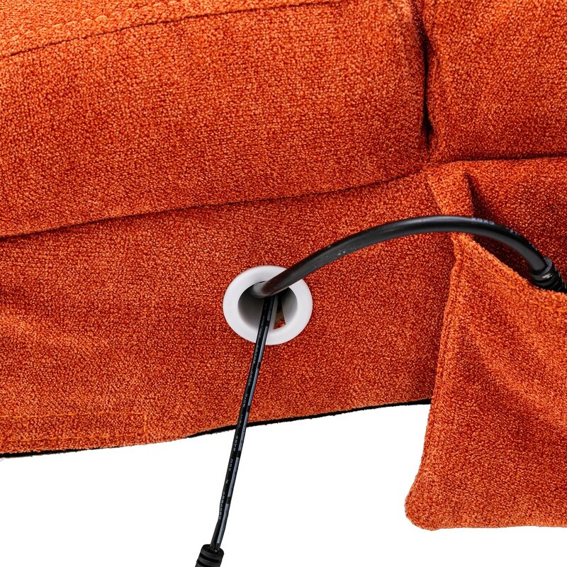 Fauteuil de massage inclinable en lin avec télécommande, fauteuil de massage électrique ergonomique, 5 modes