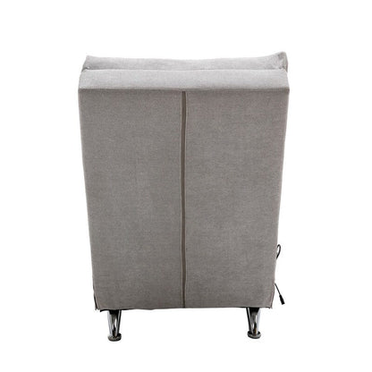 Fauteuil de massage inclinable en lin avec télécommande, fauteuil de massage électrique ergonomique, 5 modes