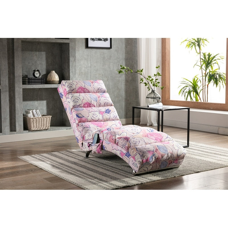 Fauteuil de massage inclinable en lin avec télécommande, fauteuil de massage électrique ergonomique, 5 modes