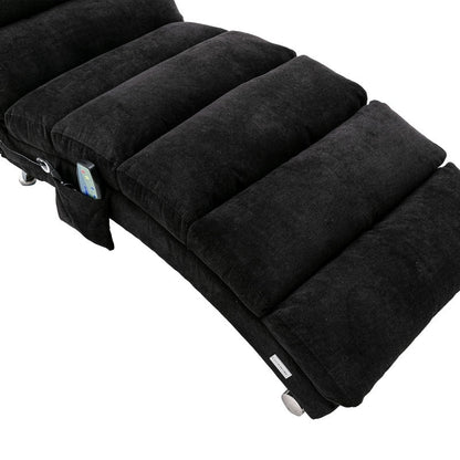 Fauteuil de massage inclinable en lin avec télécommande, fauteuil de massage électrique ergonomique, 5 modes