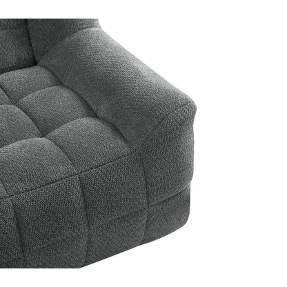 Canapé 2 places Liyasi à compression totale, velours beige litchi, aucun assemblage requis