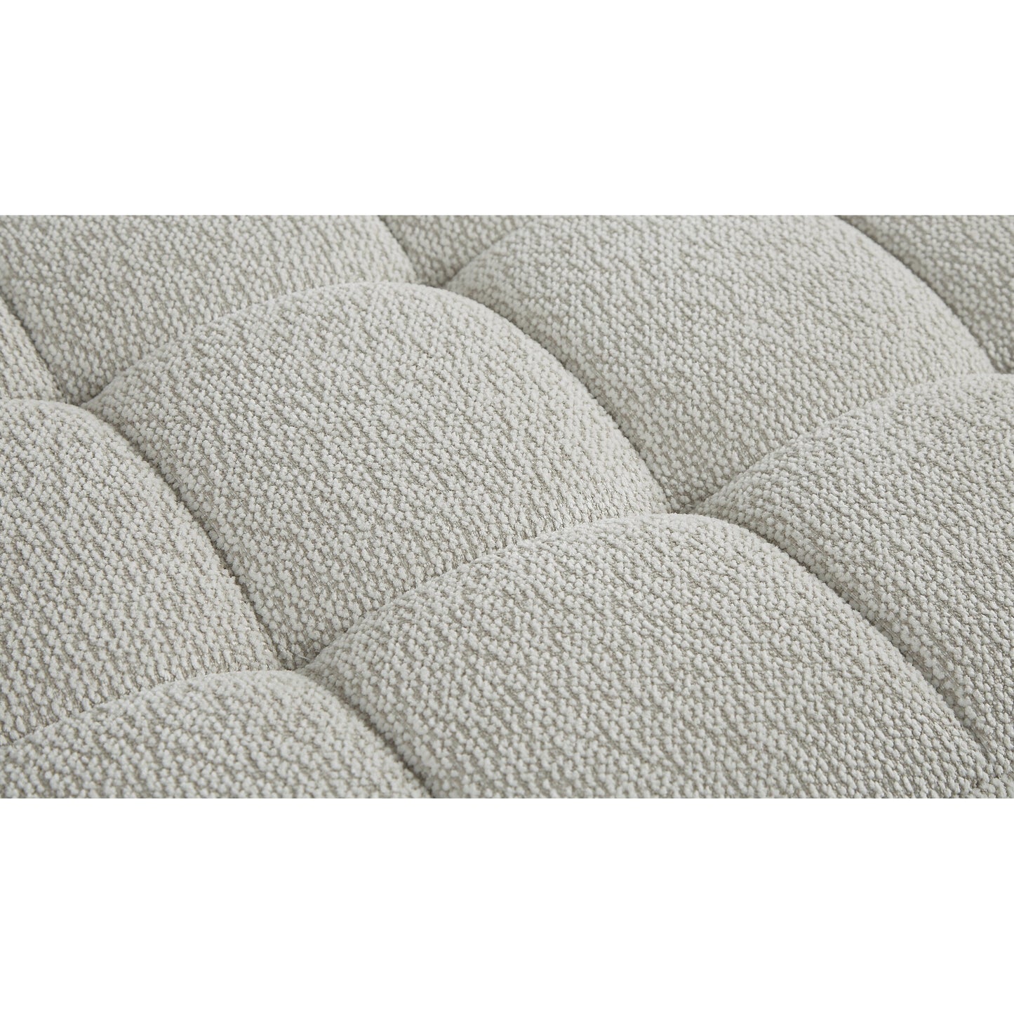 Canapé 2 places Liyasi à compression totale, velours beige litchi, aucun assemblage requis