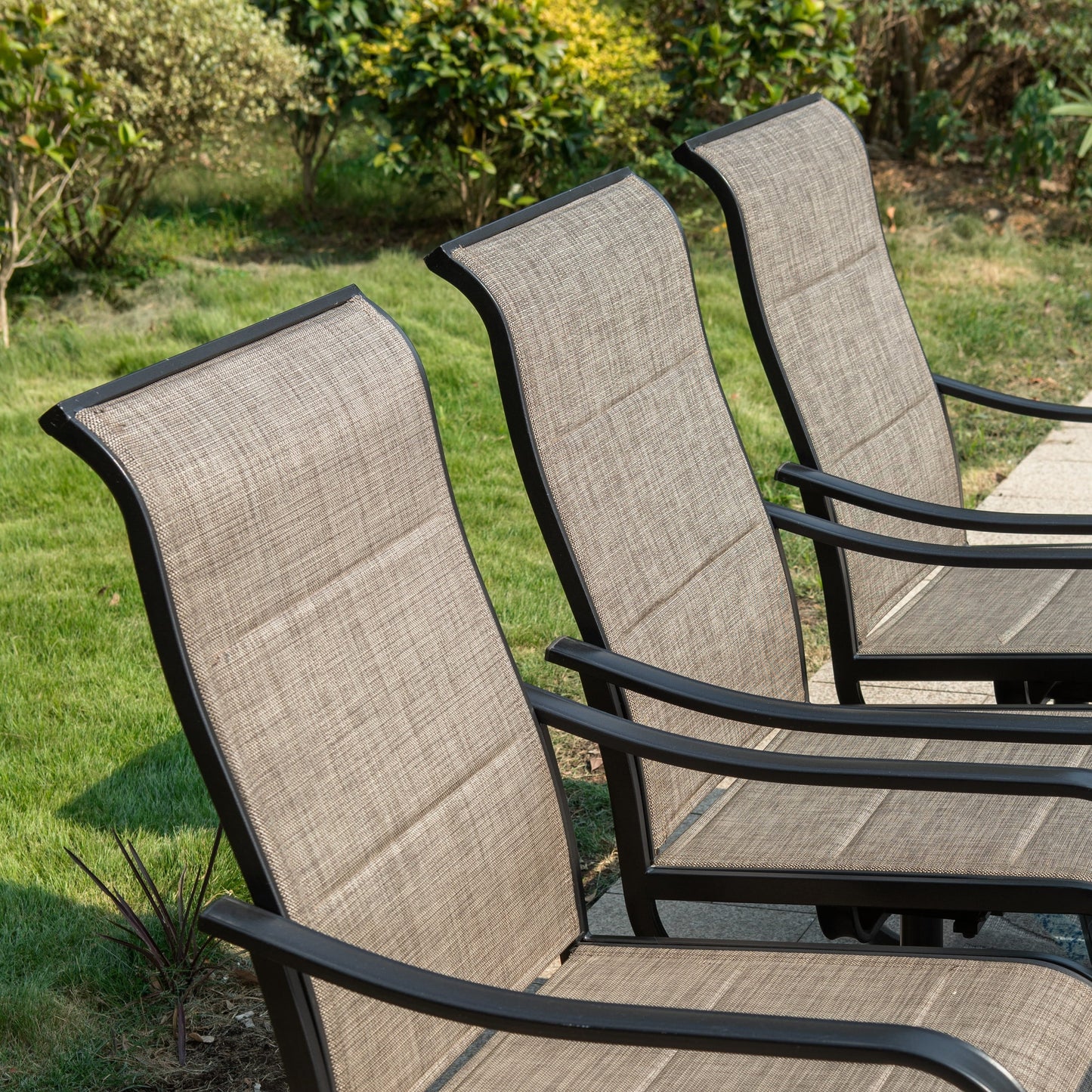 Ensemble de salle à manger d'extérieur MAISON ARTS 8 pièces avec parasol de 4 m