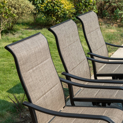 Ensemble de salle à manger d'extérieur MAISON ARTS 8 pièces avec parasol de 4 m