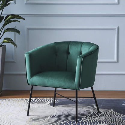 Fauteuil Tub Aurelie en velours vert émeraude