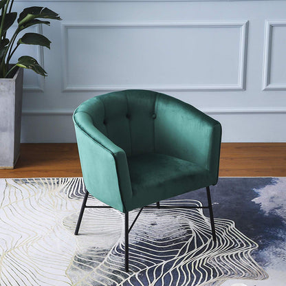 Fauteuil Tub Aurelie en velours vert émeraude