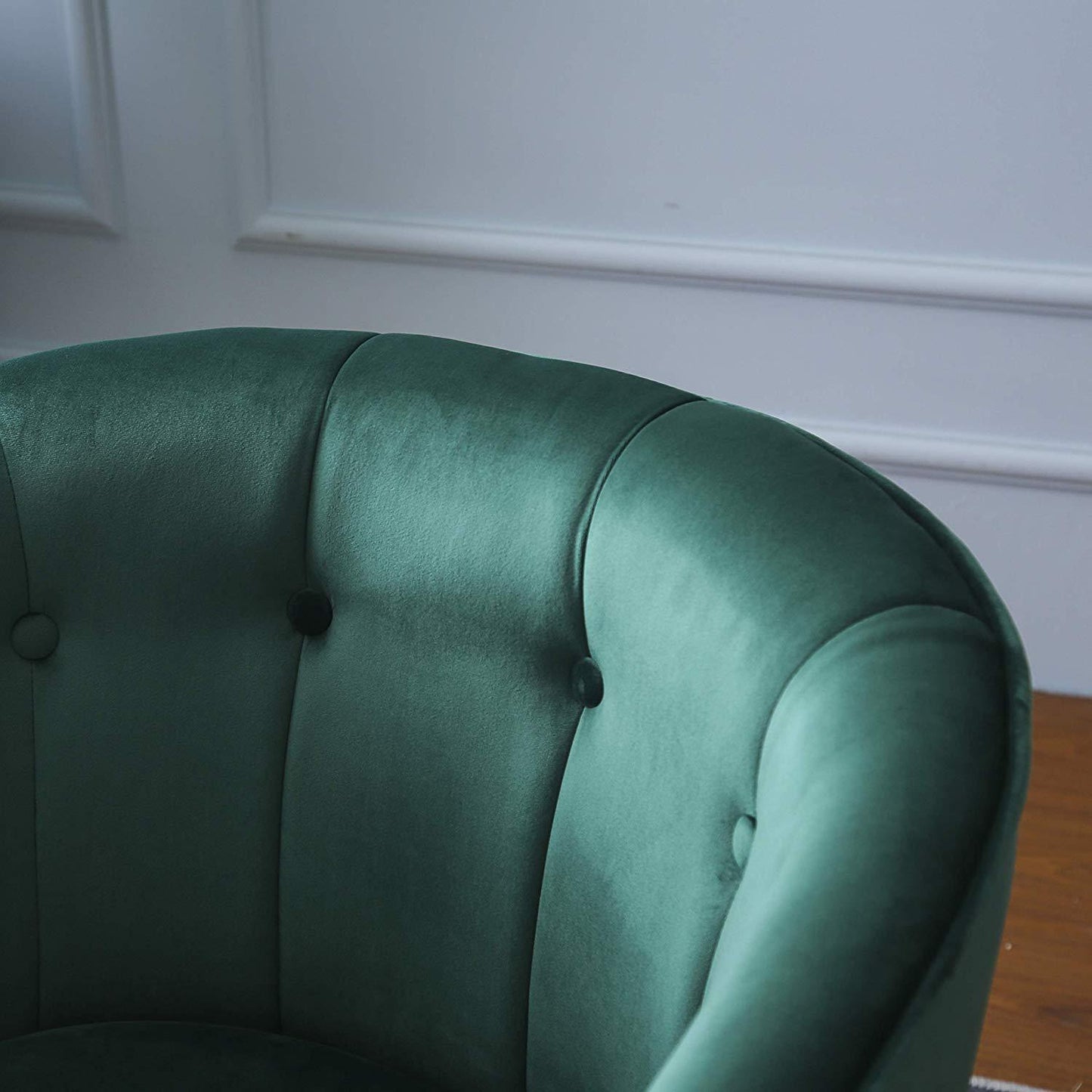 Fauteuil Tub Aurelie en velours vert émeraude