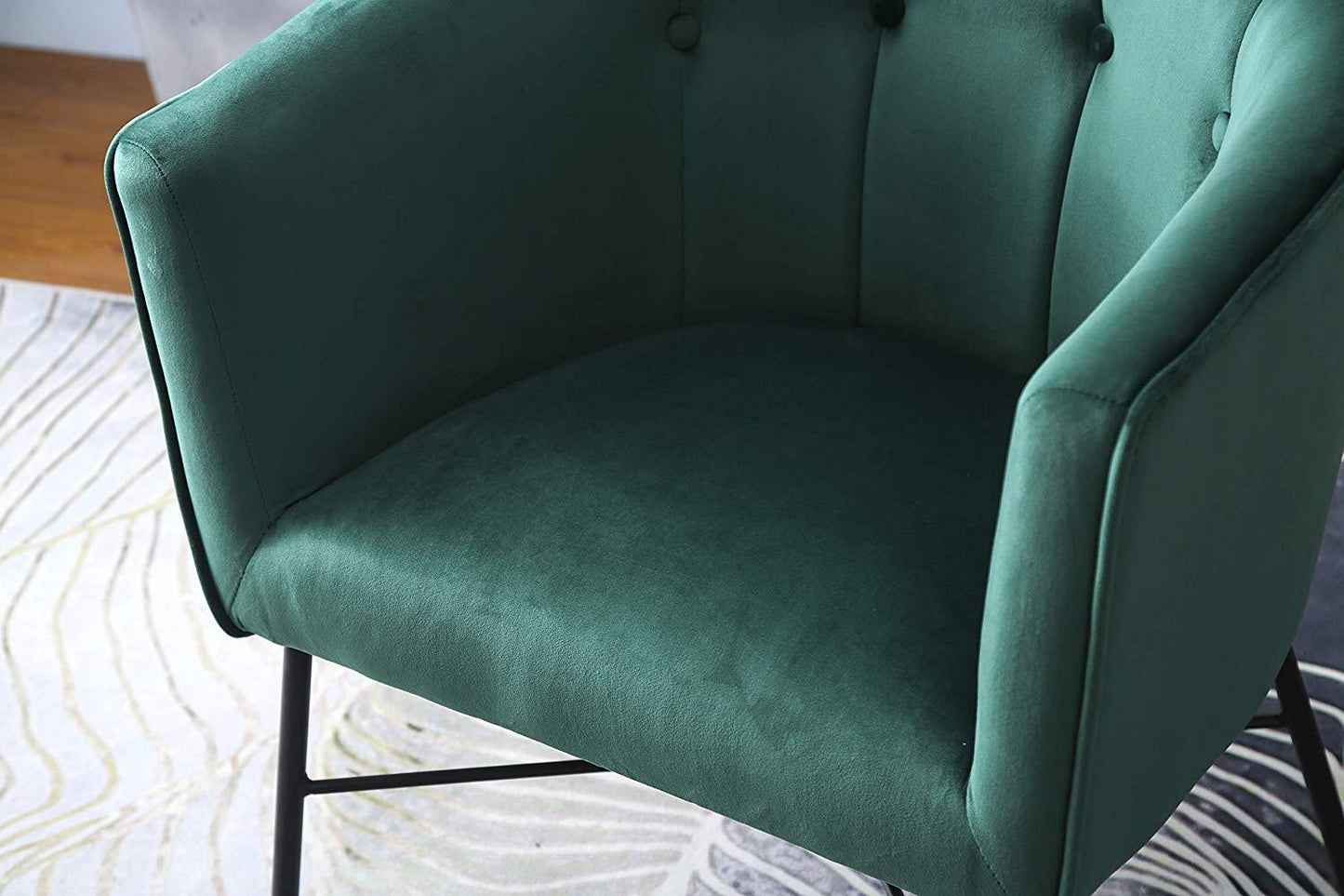 Fauteuil Tub Aurelie en velours vert émeraude