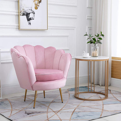Fauteuil d'appoint Hepburn en velours rose