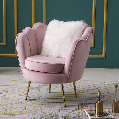 Fauteuil d'appoint Hepburn en velours rose
