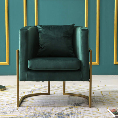 Fauteuil d'appoint Gracie en velours vert