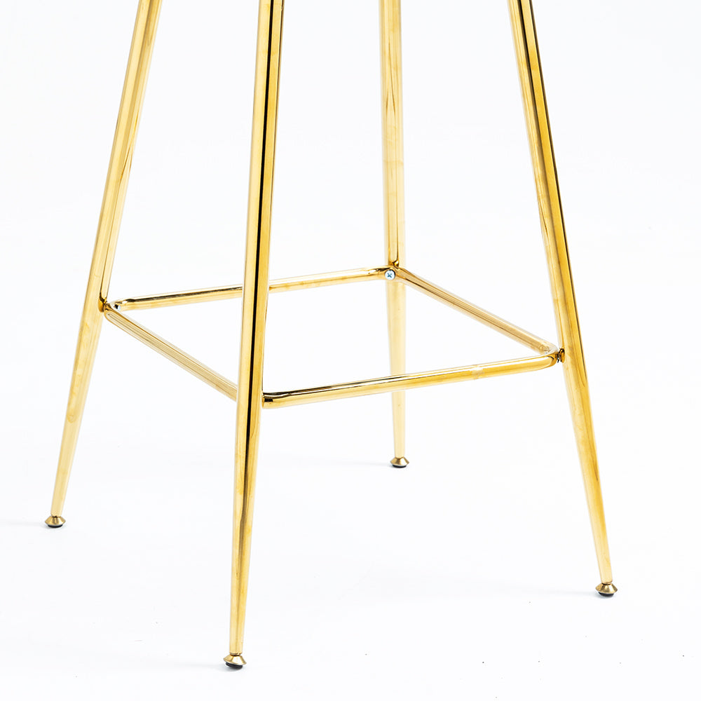 Ensemble de 2 tabourets de bar en velours bleu Kylie