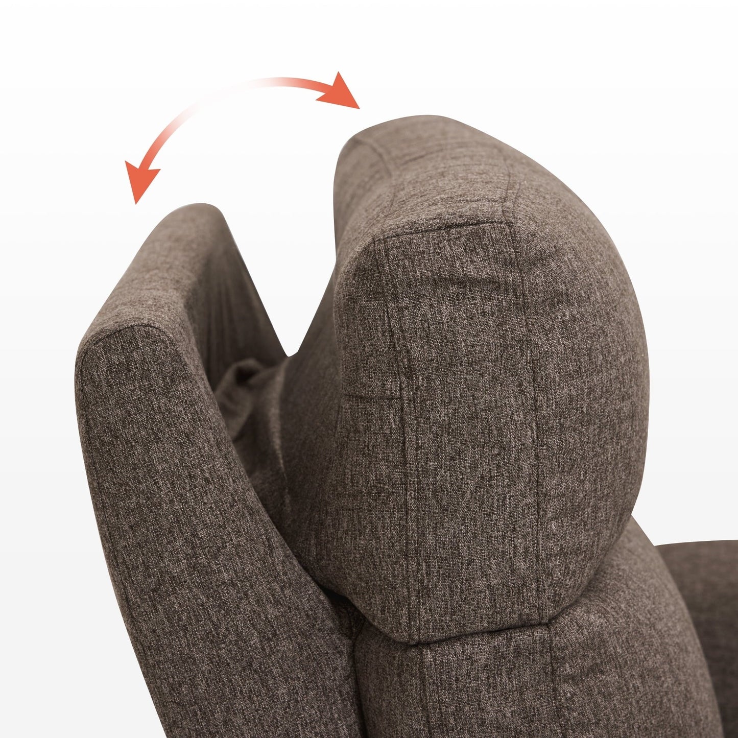 Canapé inclinable électrique MCombo 60.2 avec fonction massage et chauffage double, appui-tête réglable, ports USB et Type C, revêtement en tissu