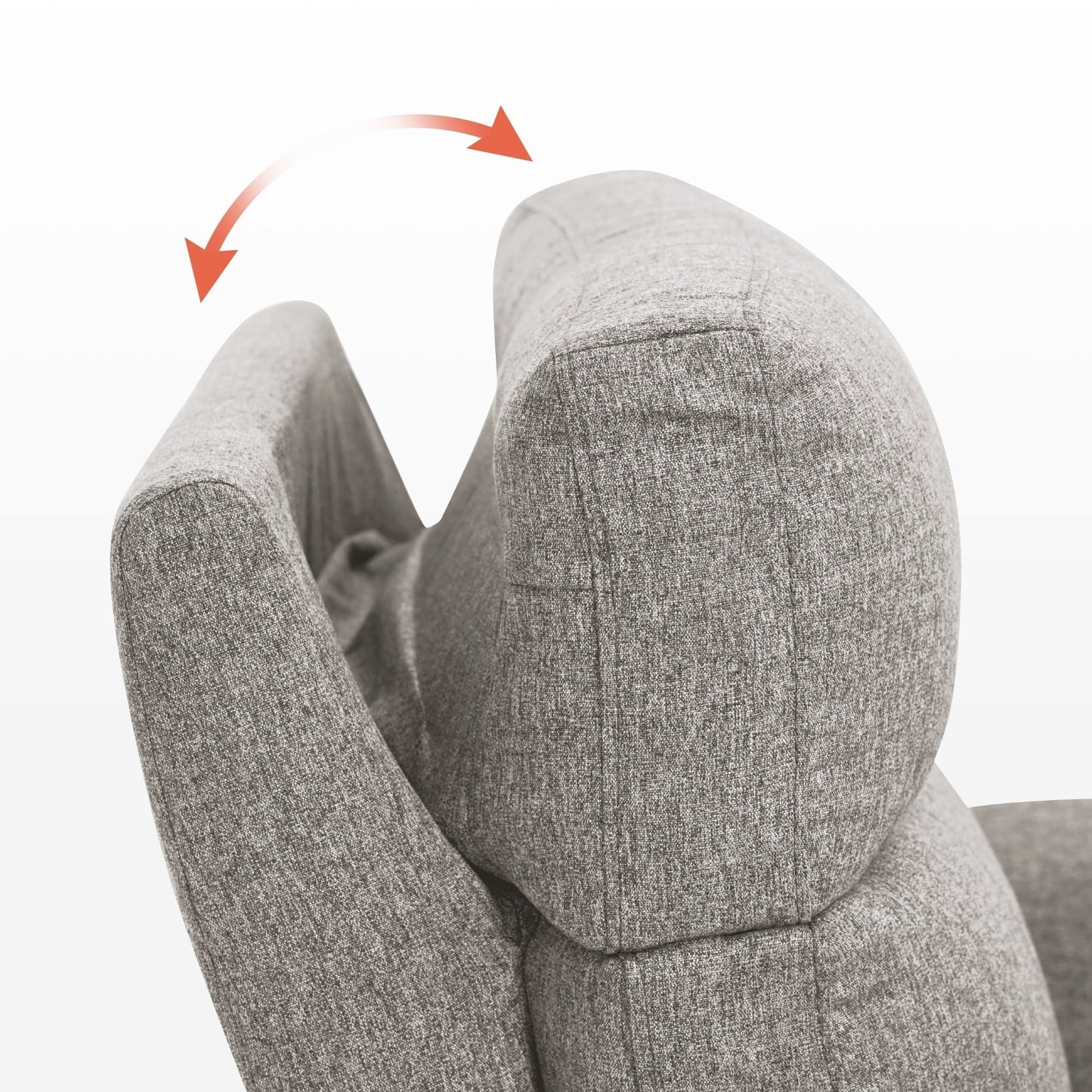 Canapé inclinable électrique MCombo 60.2 avec fonction massage et chauffage double, appui-tête réglable, ports USB et Type C, revêtement en tissu