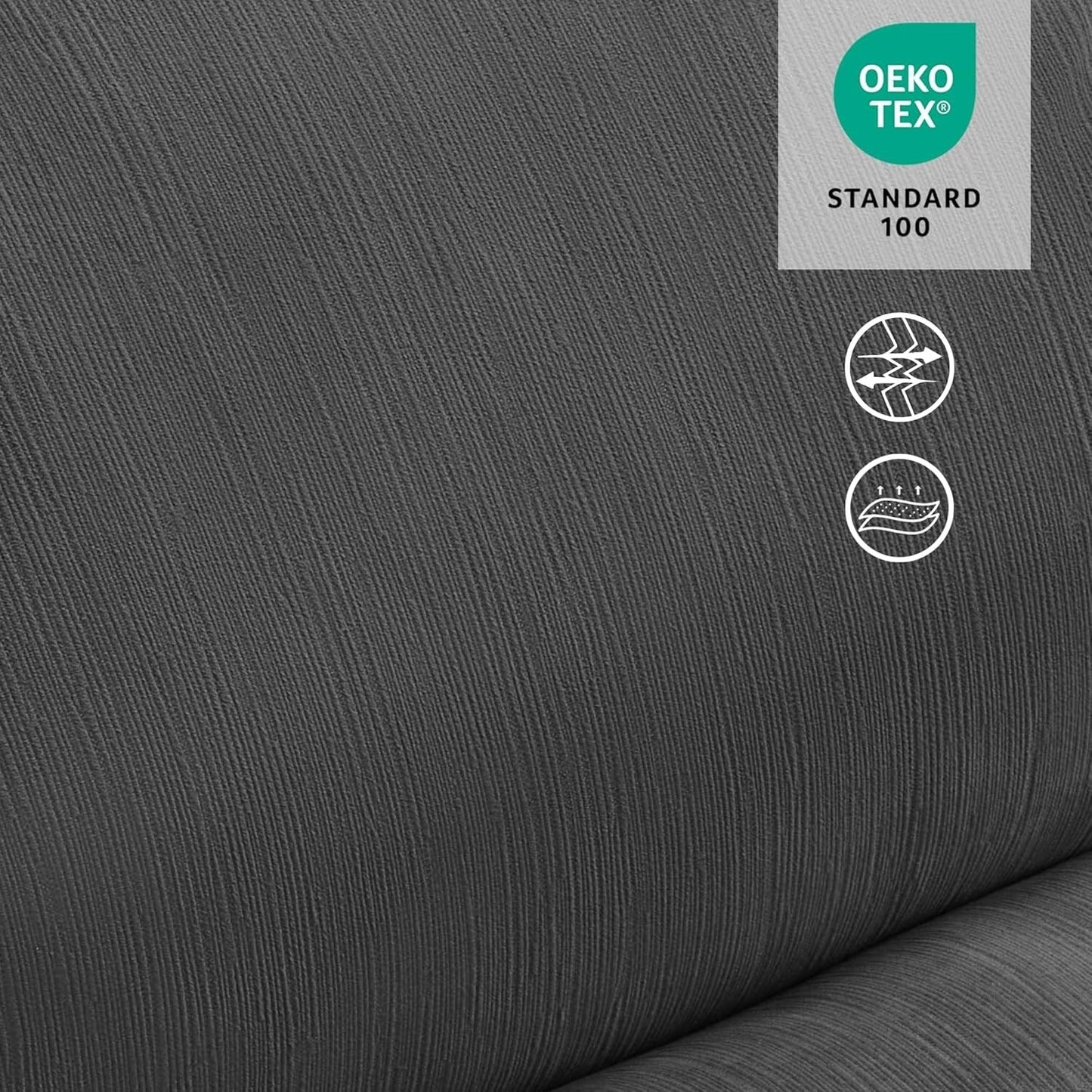 Fauteuil inclinable électrique sans accoudoirs à double moteur MCombo surdimensionné, modèle Zeroarms, idéal pour le salon, tissu PR607