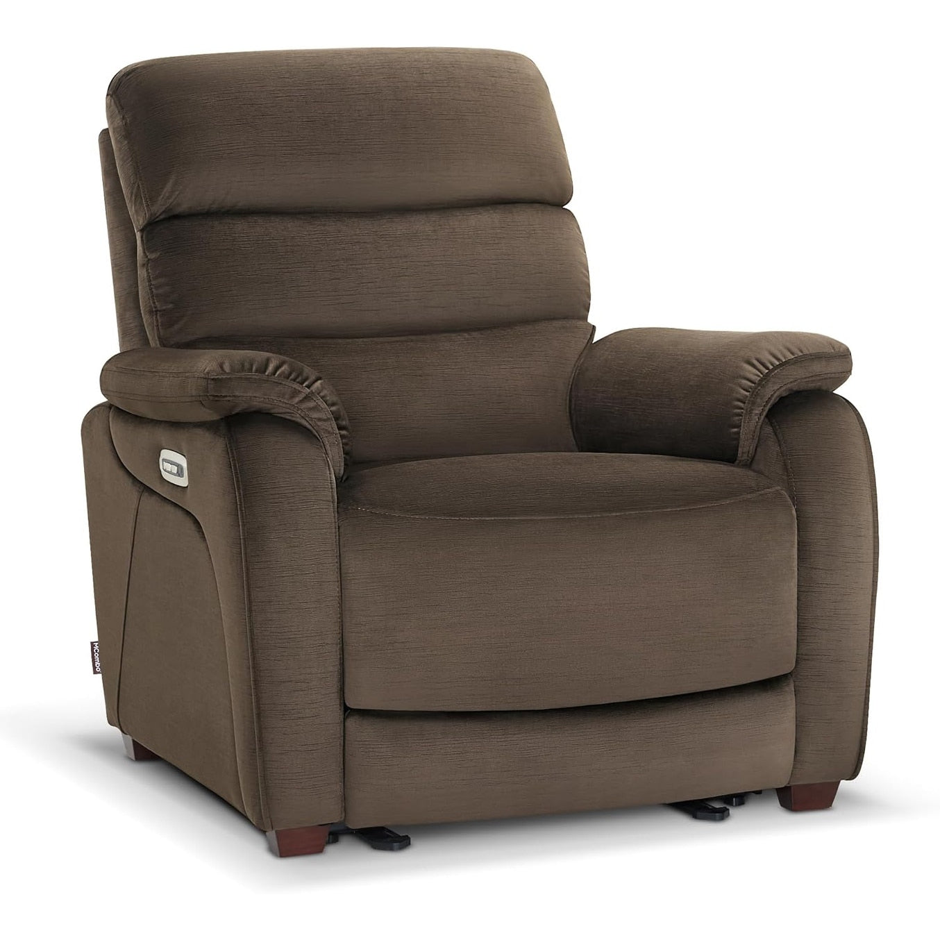 Fauteuil inclinable électrique MCombo Zero Wall-Hugger avec appui-tête réglable, idéal pour les petits espaces et les camping-cars, tissu ST257