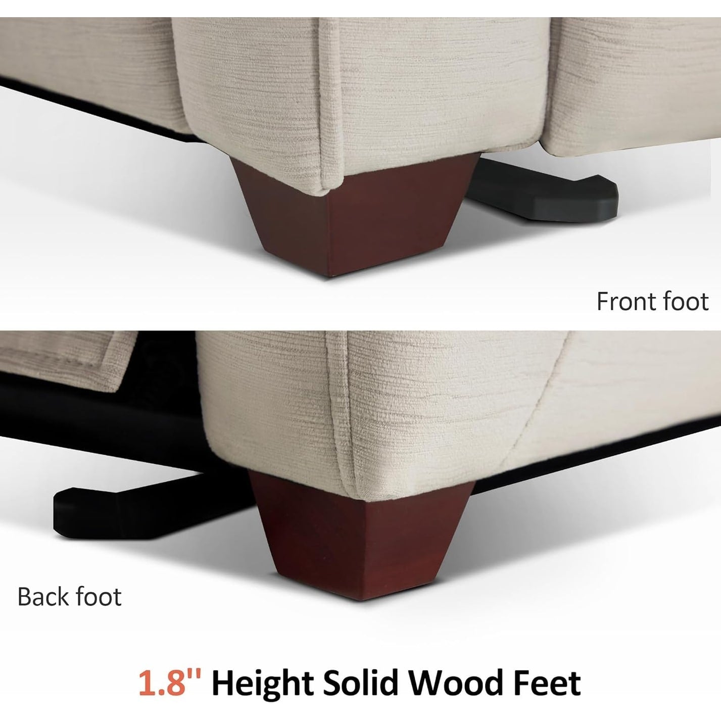 Fauteuil inclinable électrique MCombo Zero Wall-Hugger avec appui-tête réglable, idéal pour les petits espaces et les camping-cars, tissu ST257