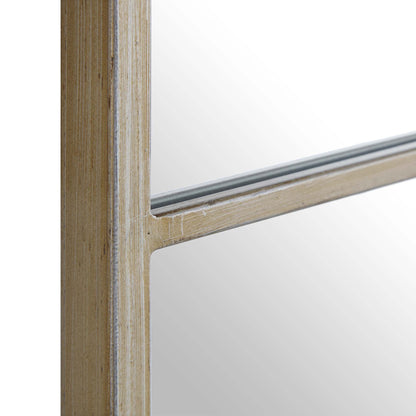 Miroir industriel en métal Herbert 120 x 120 cm, effet argent vieilli