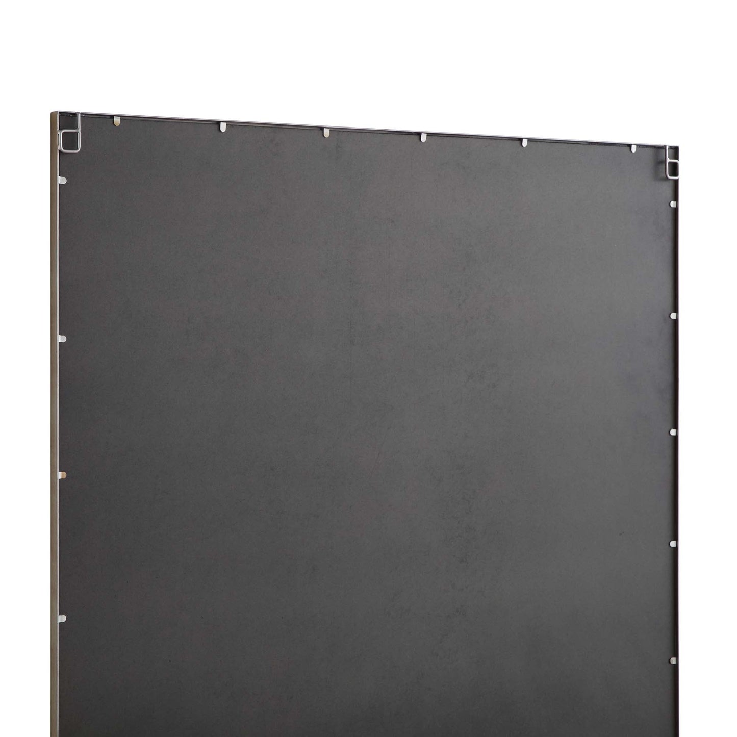 Miroir industriel en métal Herbert 120 x 120 cm, effet argent vieilli