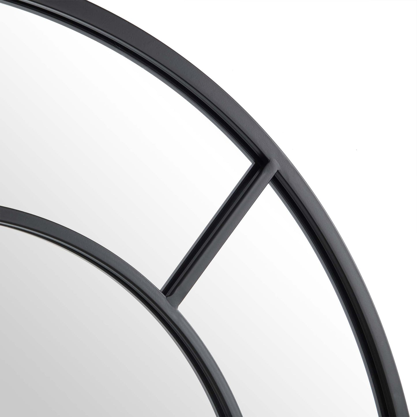 Miroir arqué Beaumont avec cadre en métal, 178 x 76 cm, noir