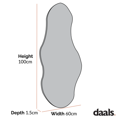 Miroir de bassin sans cadre de forme irrégulière Bala 100 x 60 cm