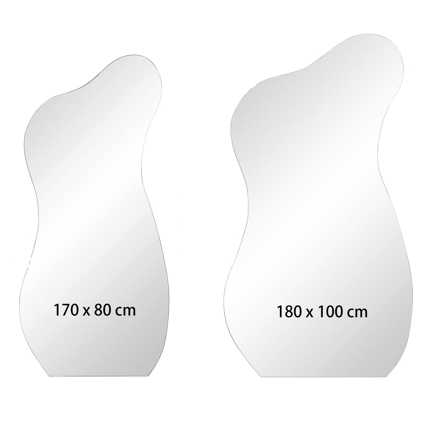 Miroir de bassin Bala de forme irrégulière sans cadre extra large sur toute la longueur 180 x 100 cm