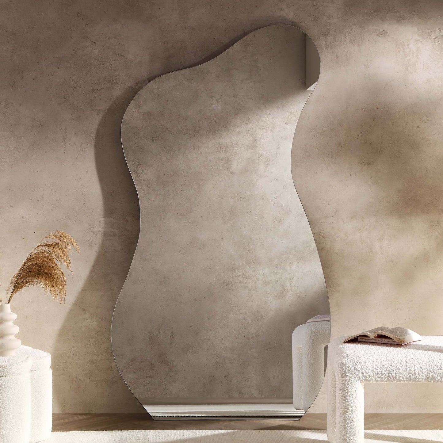 Miroir de bassin Bala de forme irrégulière sans cadre extra large sur toute la longueur 180 x 100 cm