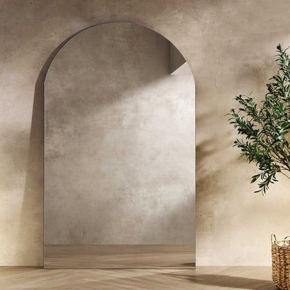 Miroir Concord arqué extra large sans cadre, pleine longueur, 180 cm x 110 cm