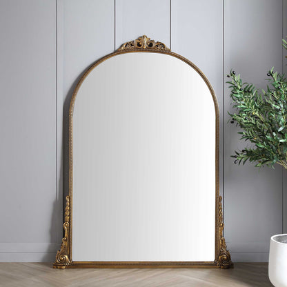 Miroir Mirabel pleine longueur 186 x 144 cm, effet or antique