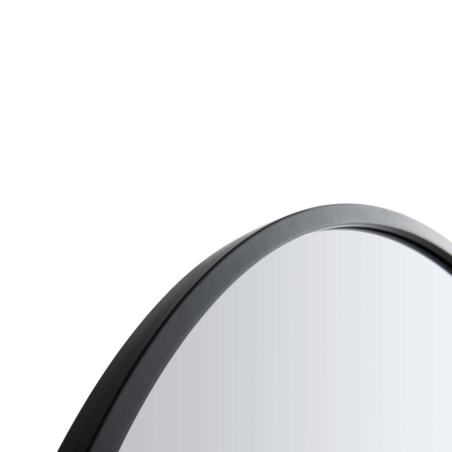 Miroir sur pied arqué Dina avec cadre en métal, 160 x 76 cm, noir