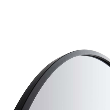 Miroir sur pied arqué Dina avec cadre en métal, 160 x 76 cm, noir