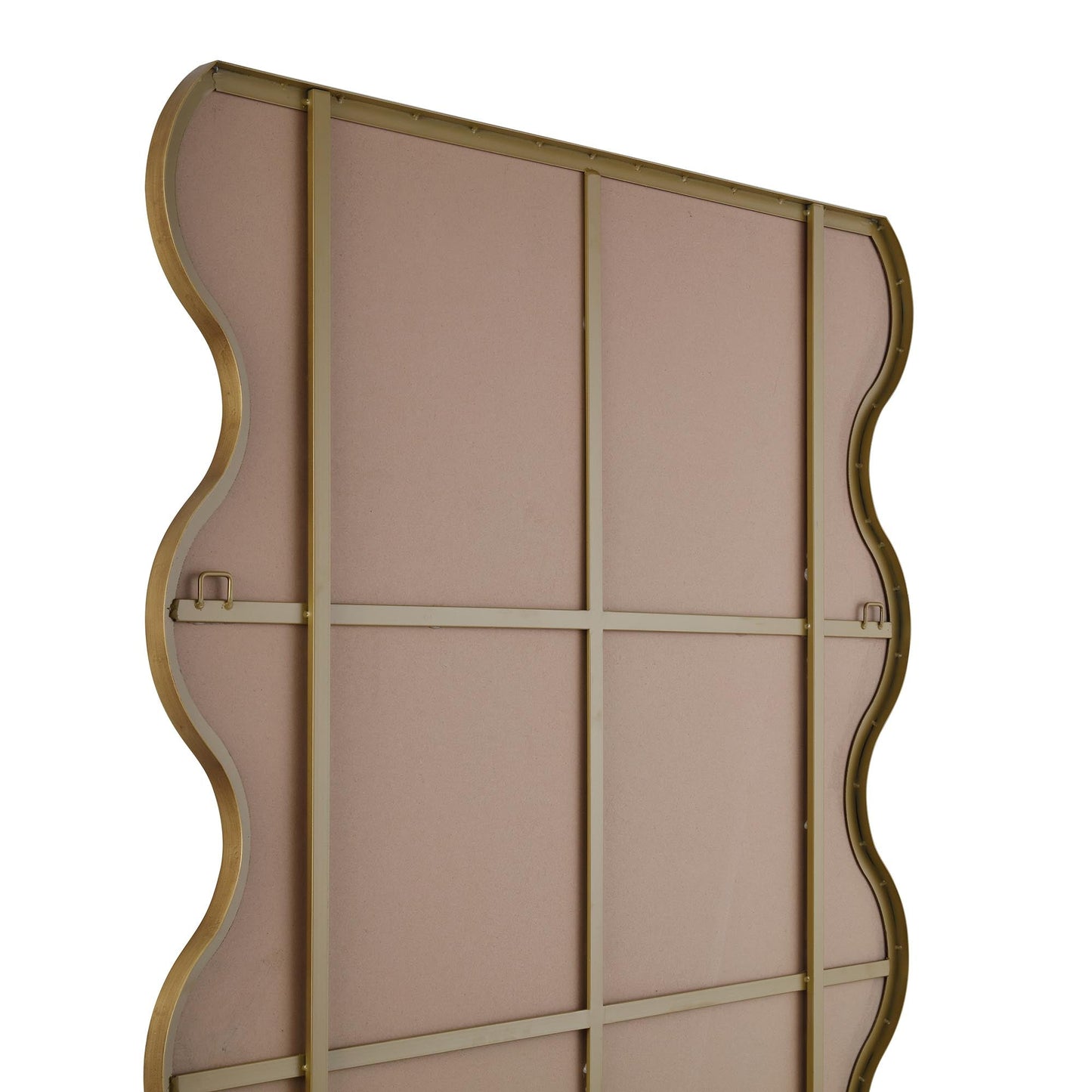 Miroir pleine longueur incurvé ondulé Luisa 180 x 110 cm, doré