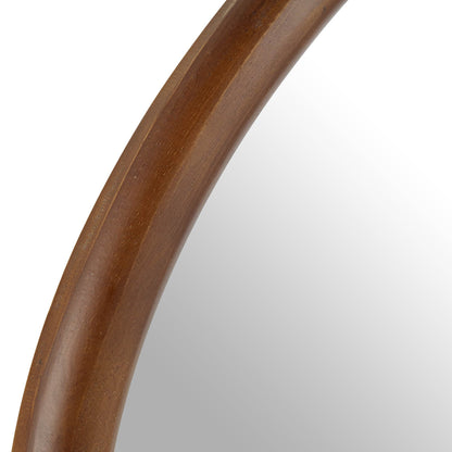 Miroir mural irrégulier en bois de galets Edo 100 x 76 cm, noyer