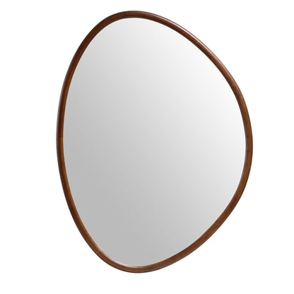 Grand miroir en bois Edo Irregular Pebble 160 x 120 cm, noyer