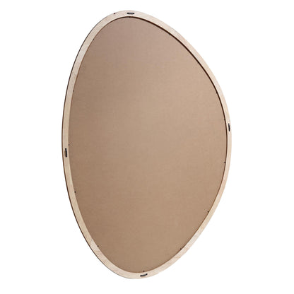 Grand miroir en bois Edo Irregular Pebble 160 x 120 cm, noyer