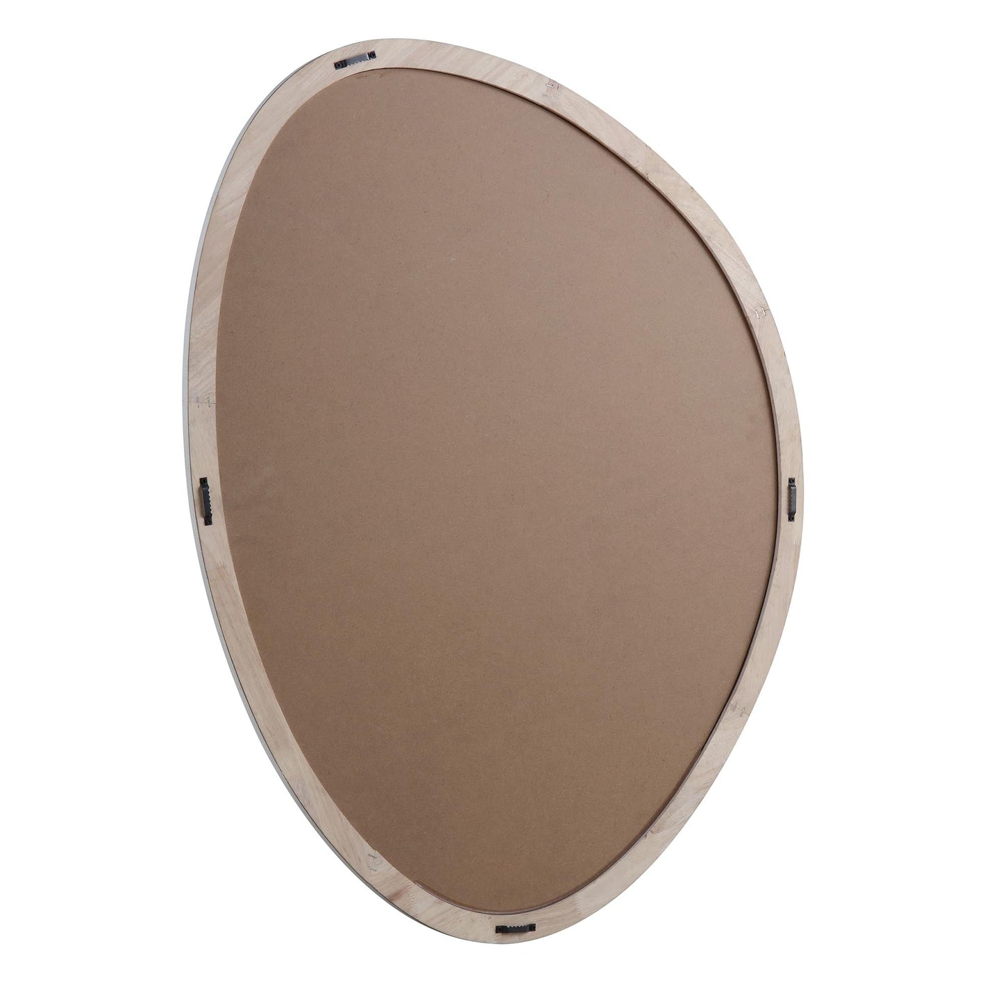 Grand miroir en bois Edo Irregular Pebble 160 x 120 cm, blanc délavé
