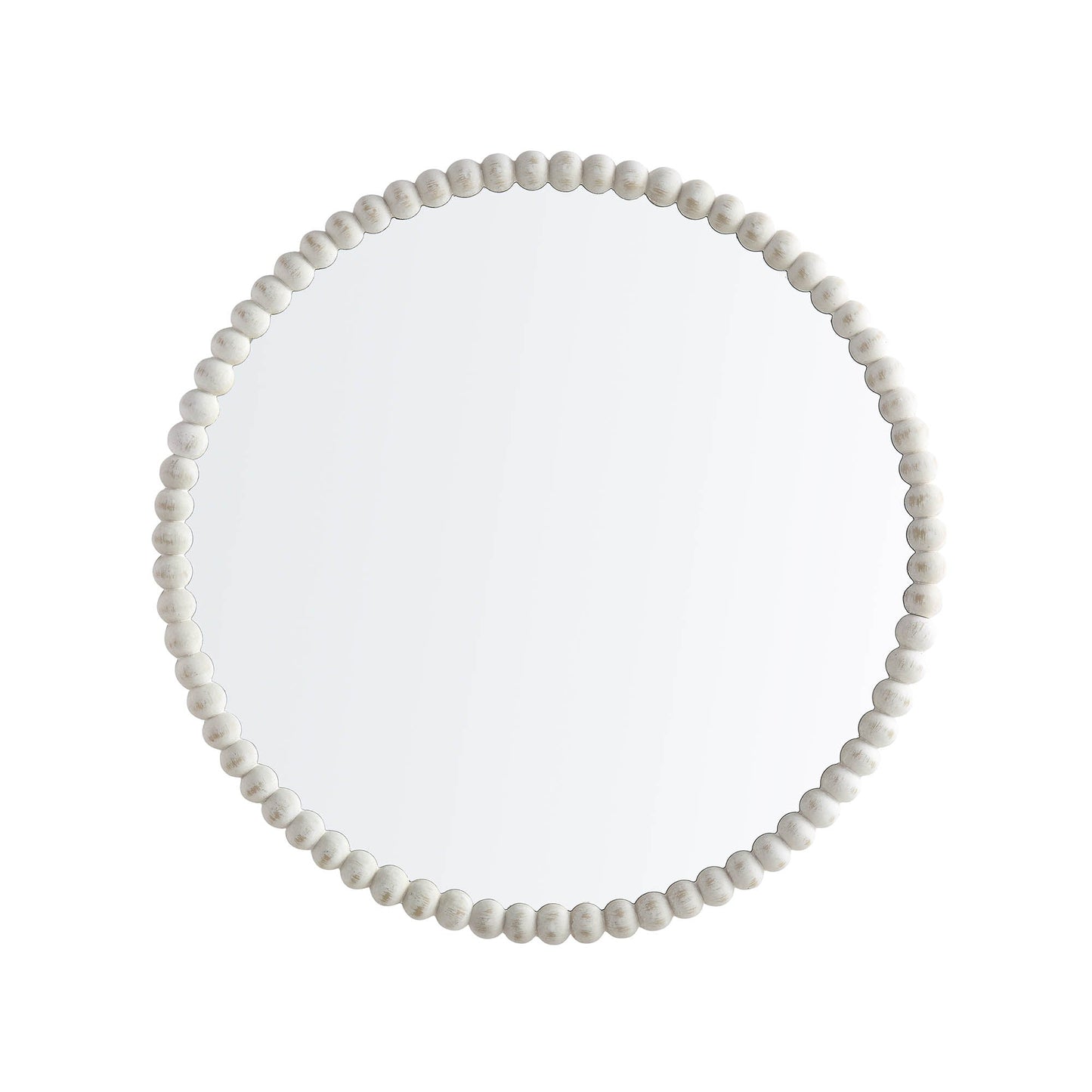 Miroir mural rond Luna Bobbin 77 x 77 cm, blanc délavé