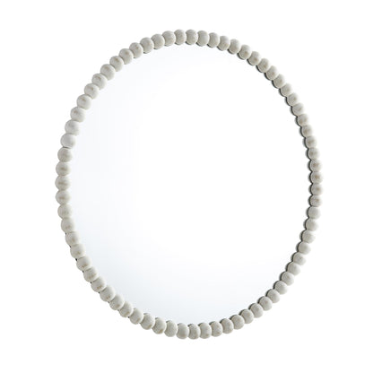 Miroir mural rond Luna Bobbin 77 x 77 cm, blanc délavé