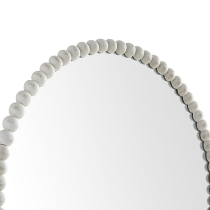 Miroir mural rond Luna Bobbin 77 x 77 cm, blanc délavé
