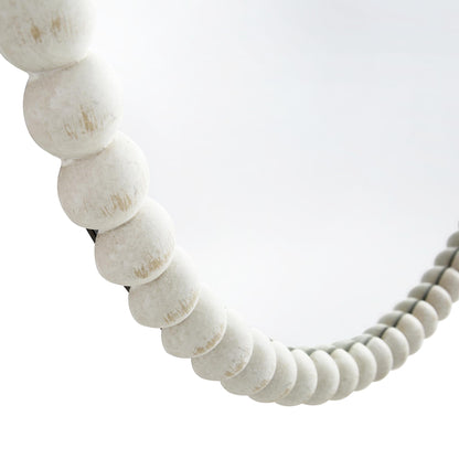 Miroir mural rond Luna Bobbin 77 x 77 cm, blanc délavé