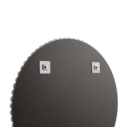 Miroir mural rond Luna Bobbin 77 x 77 cm, blanc délavé