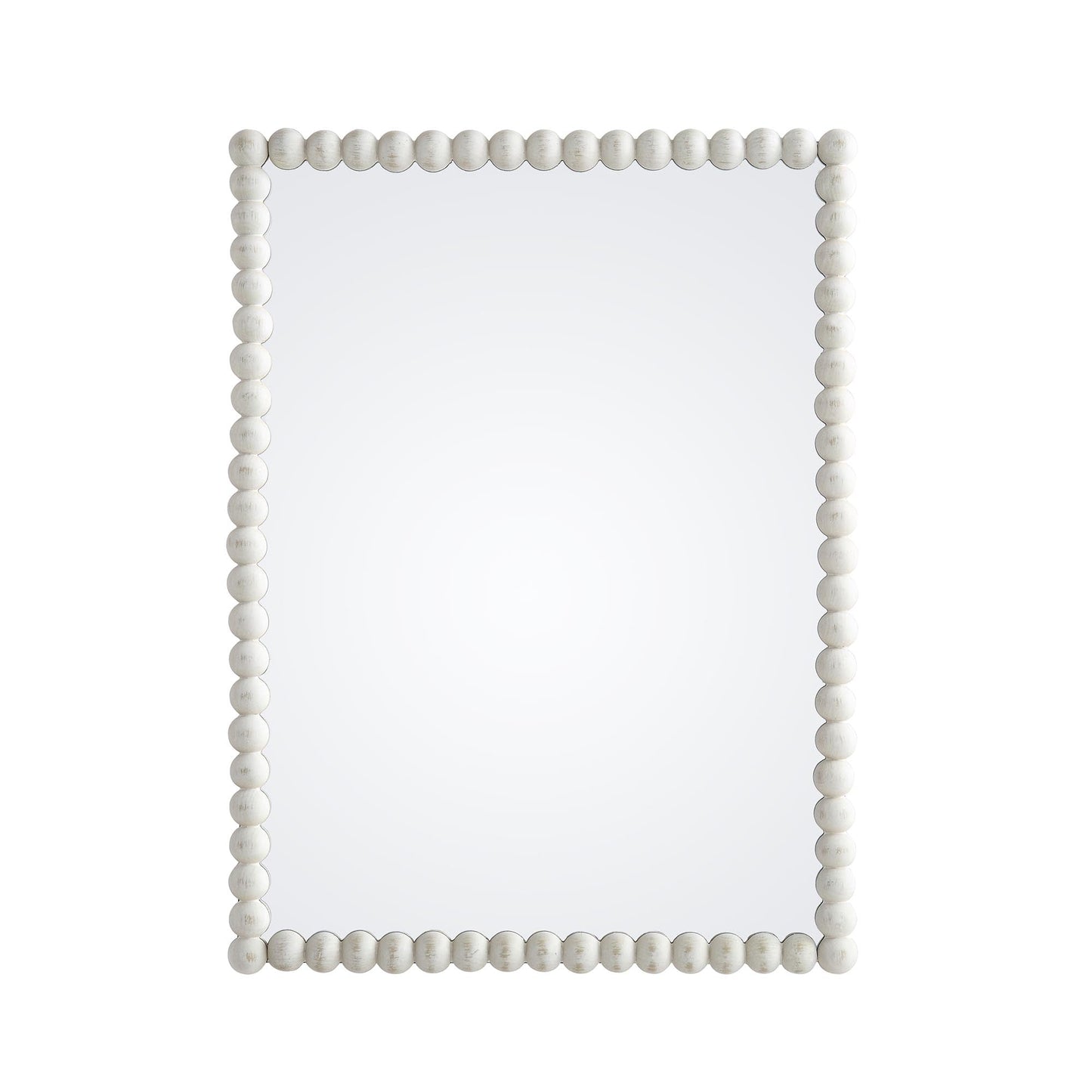 Miroir mural rectangulaire Luna Bobbin 80 x 60 cm, blanc délavé
