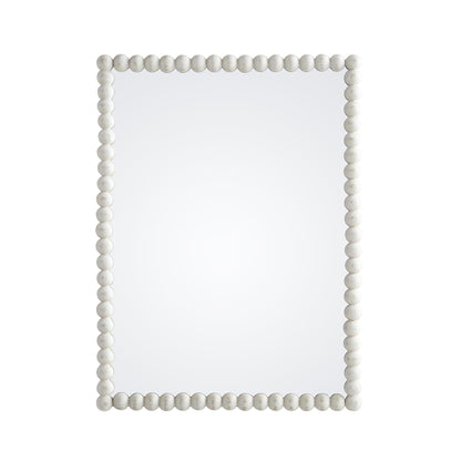 Miroir mural rectangulaire Luna Bobbin 80 x 60 cm, blanc délavé