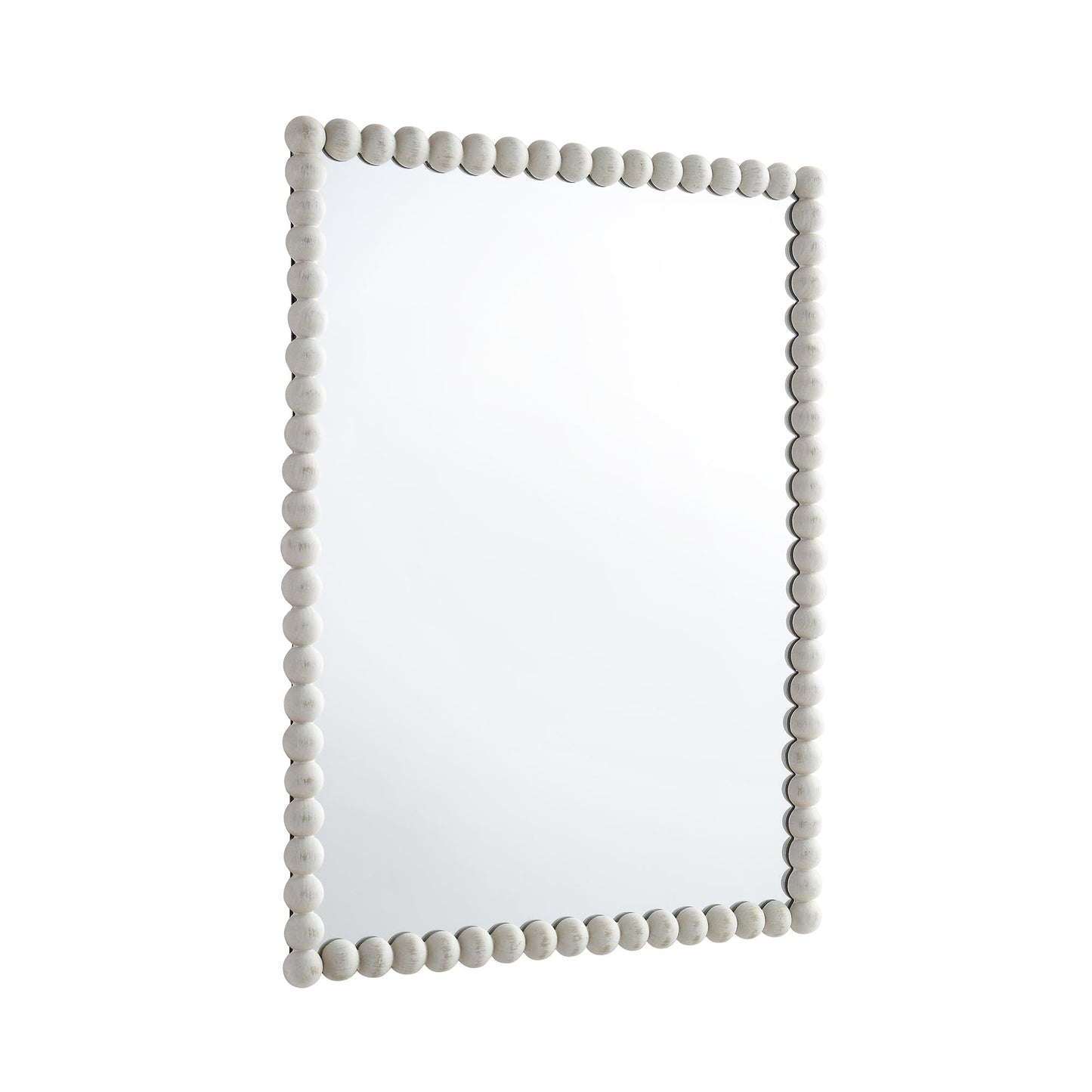 Miroir mural rectangulaire Luna Bobbin 80 x 60 cm, blanc délavé