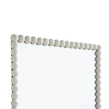Miroir mural rectangulaire Luna Bobbin 80 x 60 cm, blanc délavé