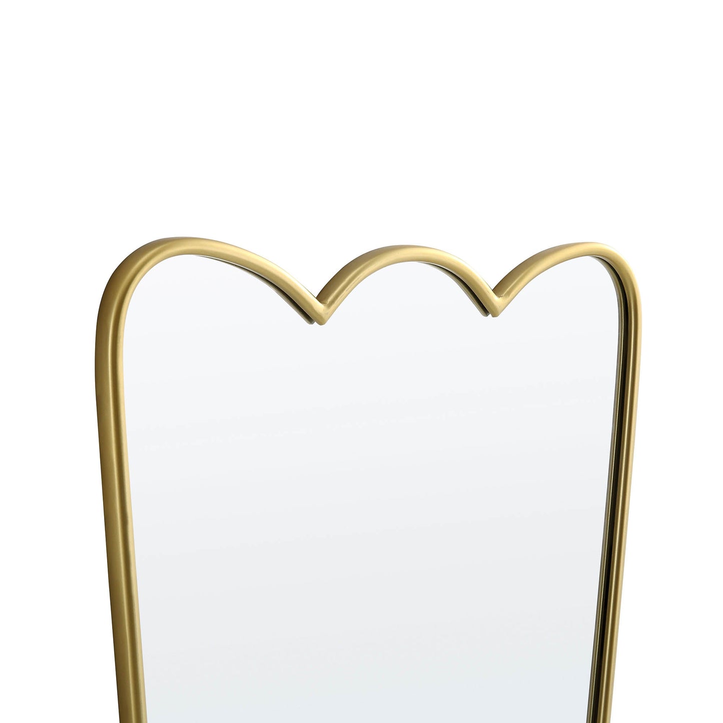 Miroir mural Berkeley à bords festonnés, effet doré