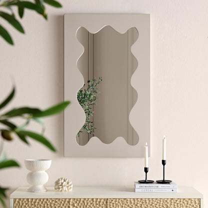 Miroir Destin Wave 100 x 60 cm, taupe brillant