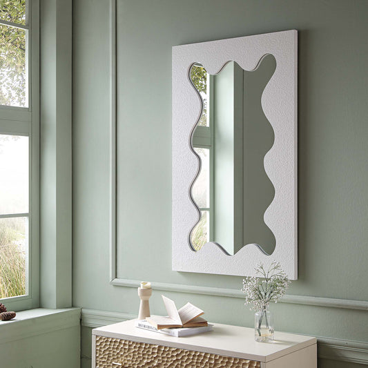 Miroir Destin Wave 100 x 60 cm, blanc mat