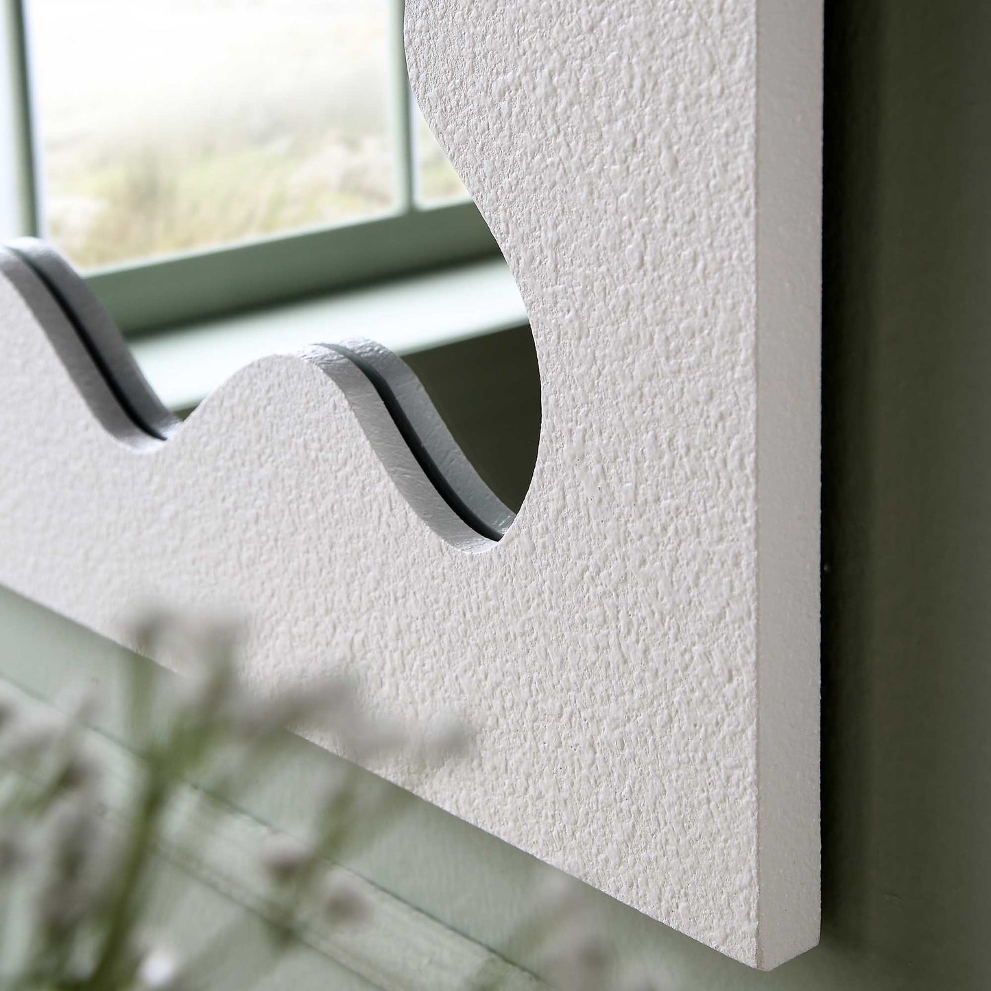 Miroir Destin Wave 100 x 60 cm, blanc mat