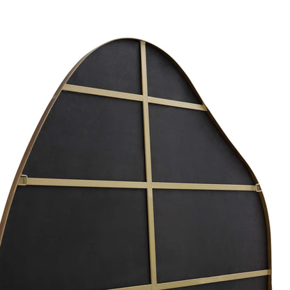 Miroir Pavia de forme irrégulière, extra large, pleine longueur, 160 x 115 cm, or antique